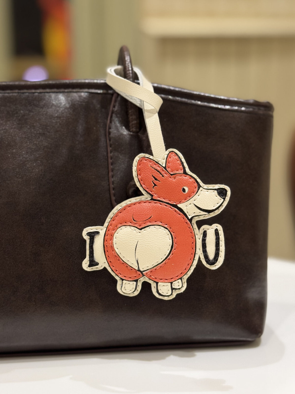 Corgi leather charm view 7