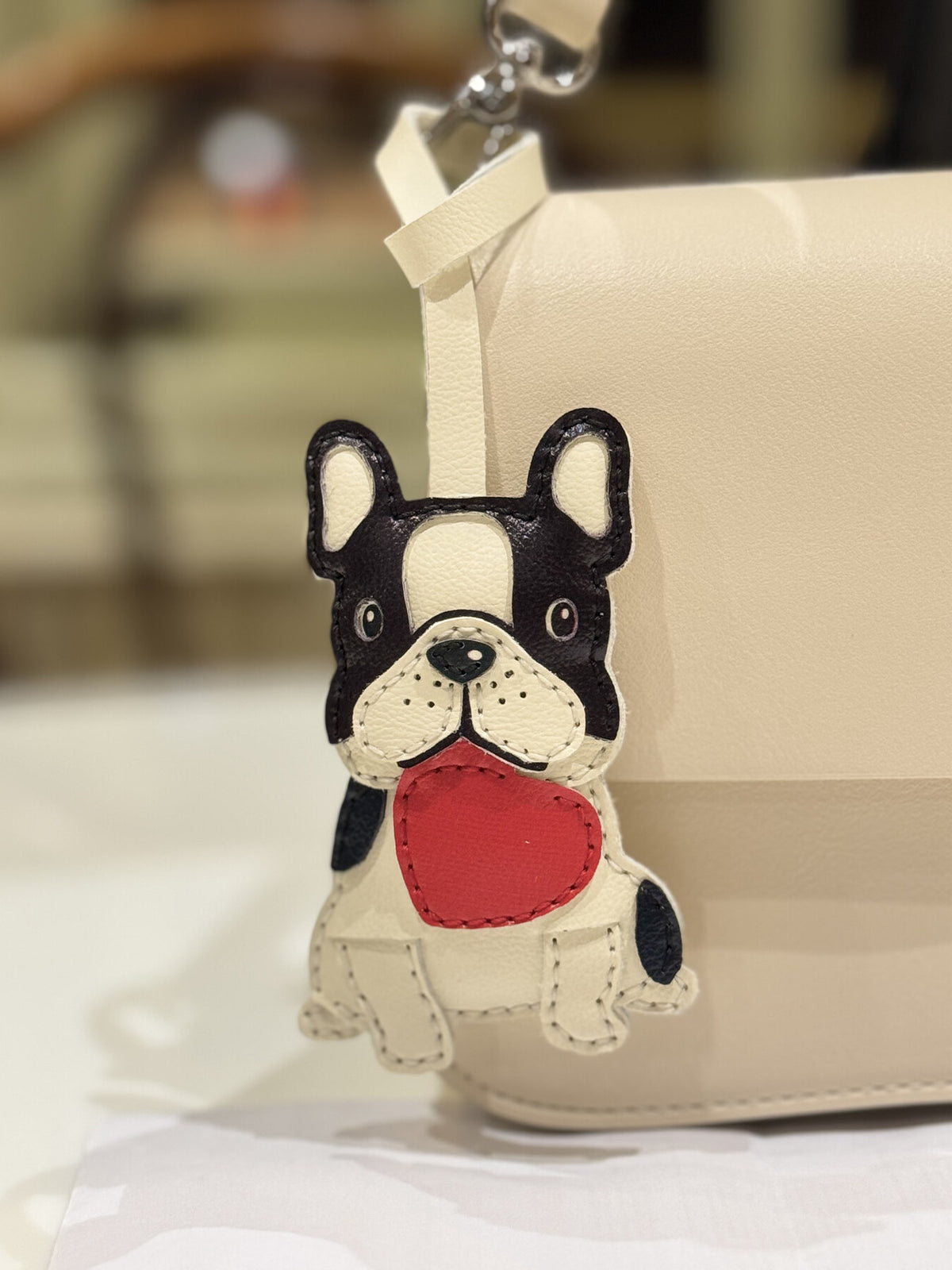 French Bulldog leather charm view 5