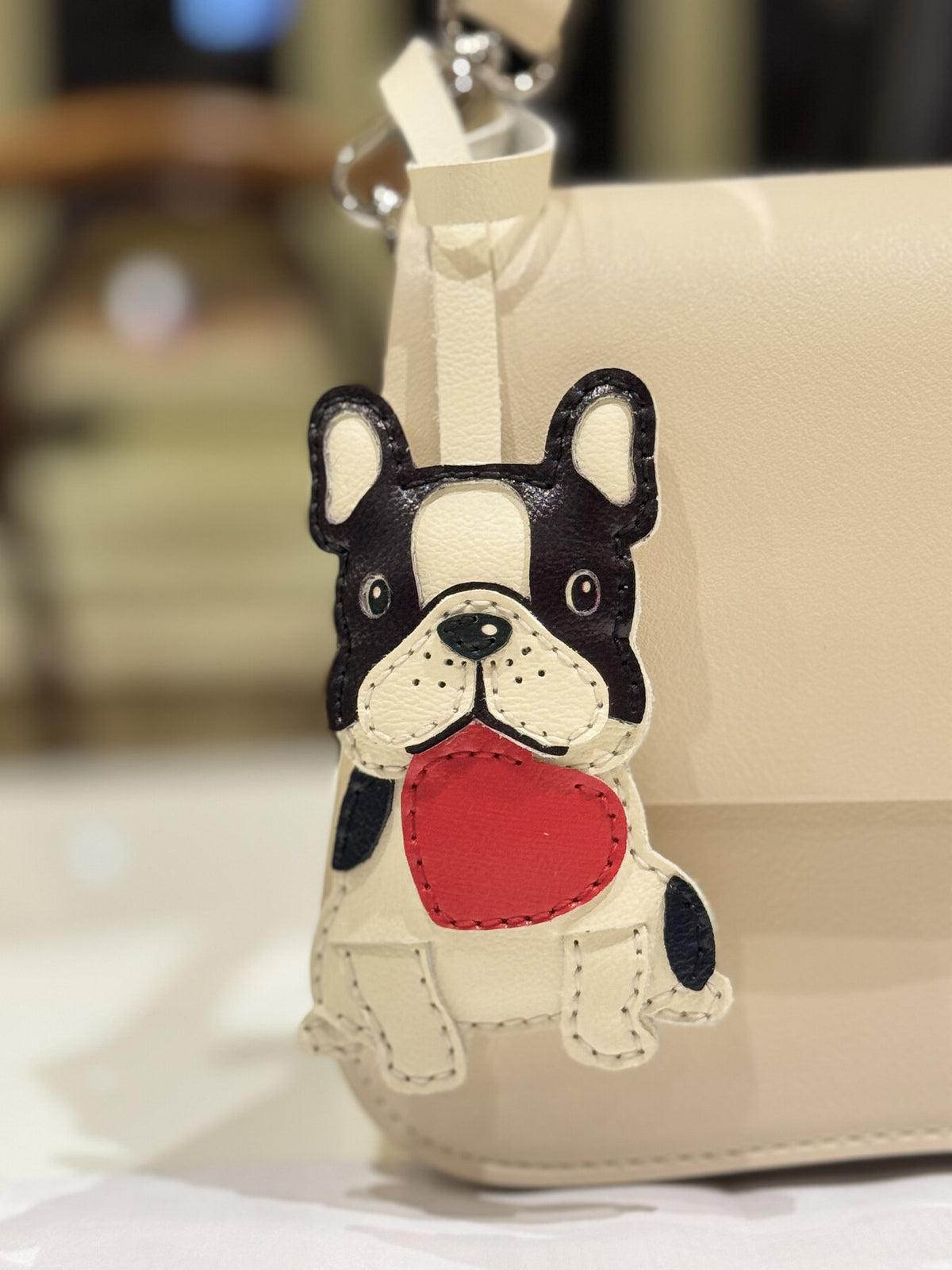 French Bulldog leather charm view 6