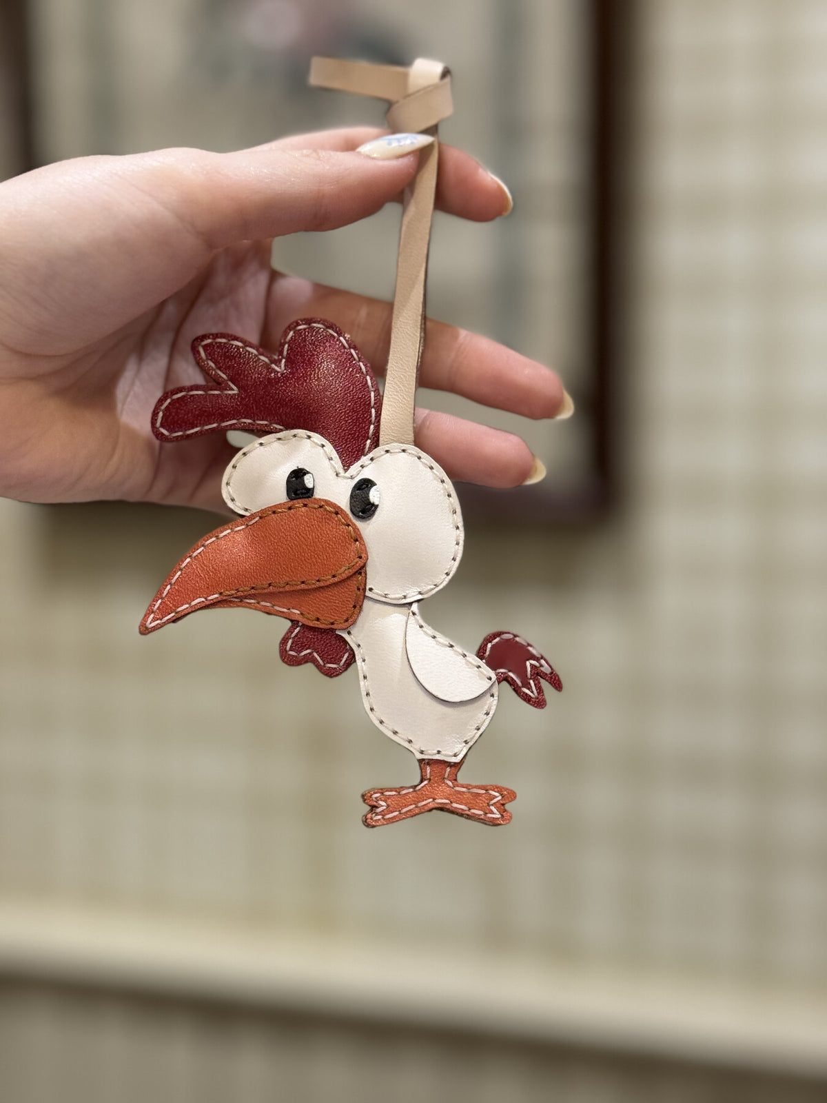 Rooster leather charm view 24
