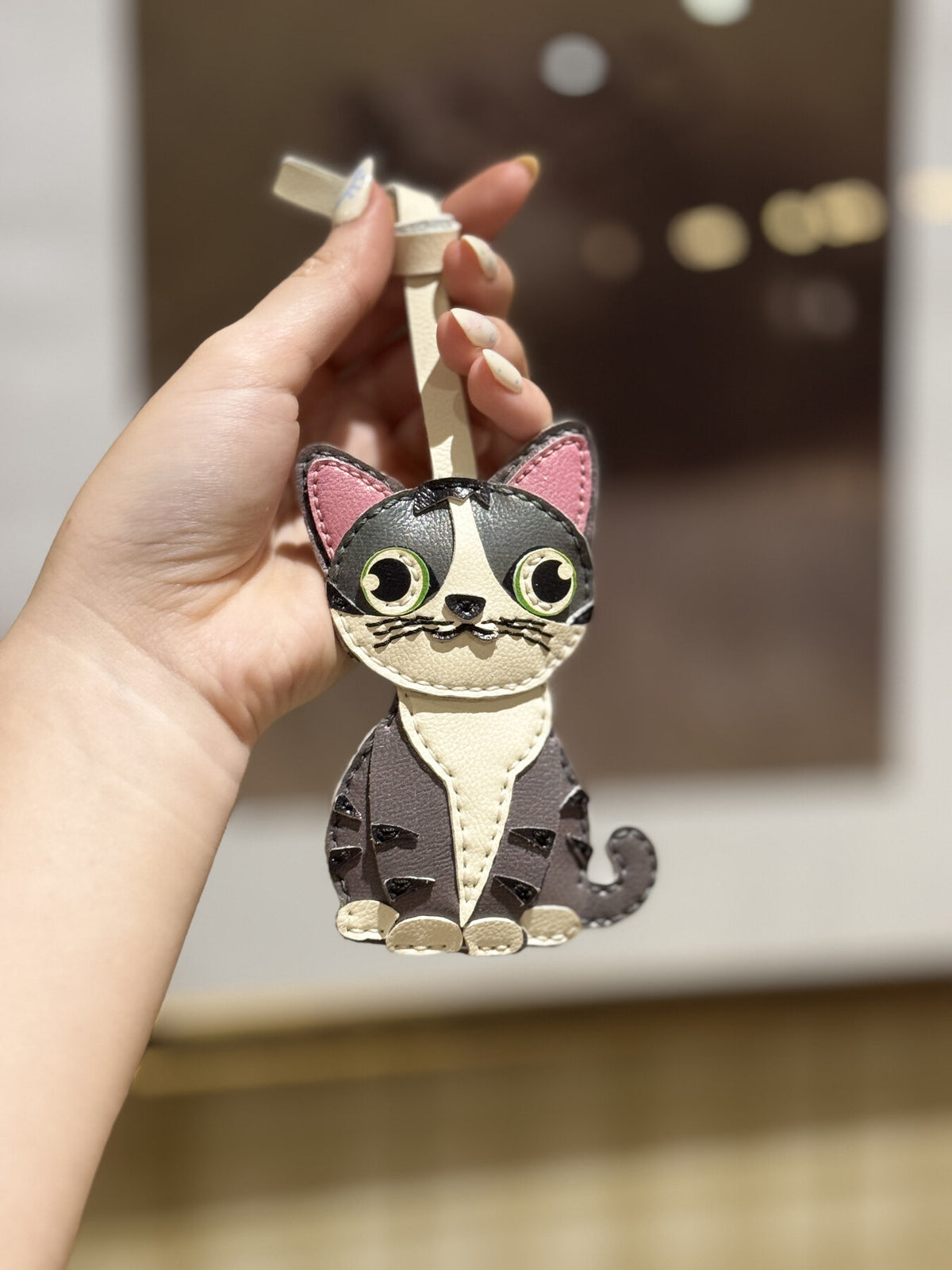 American Shorthair leather charm view 1