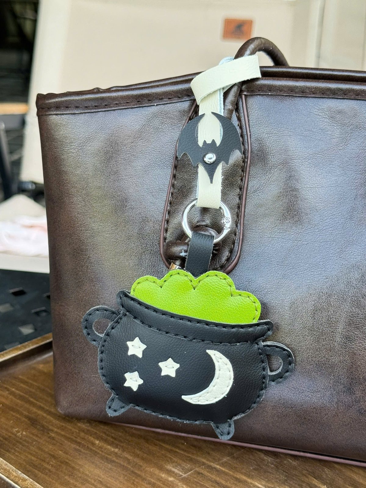 Magic Cauldron leather charm