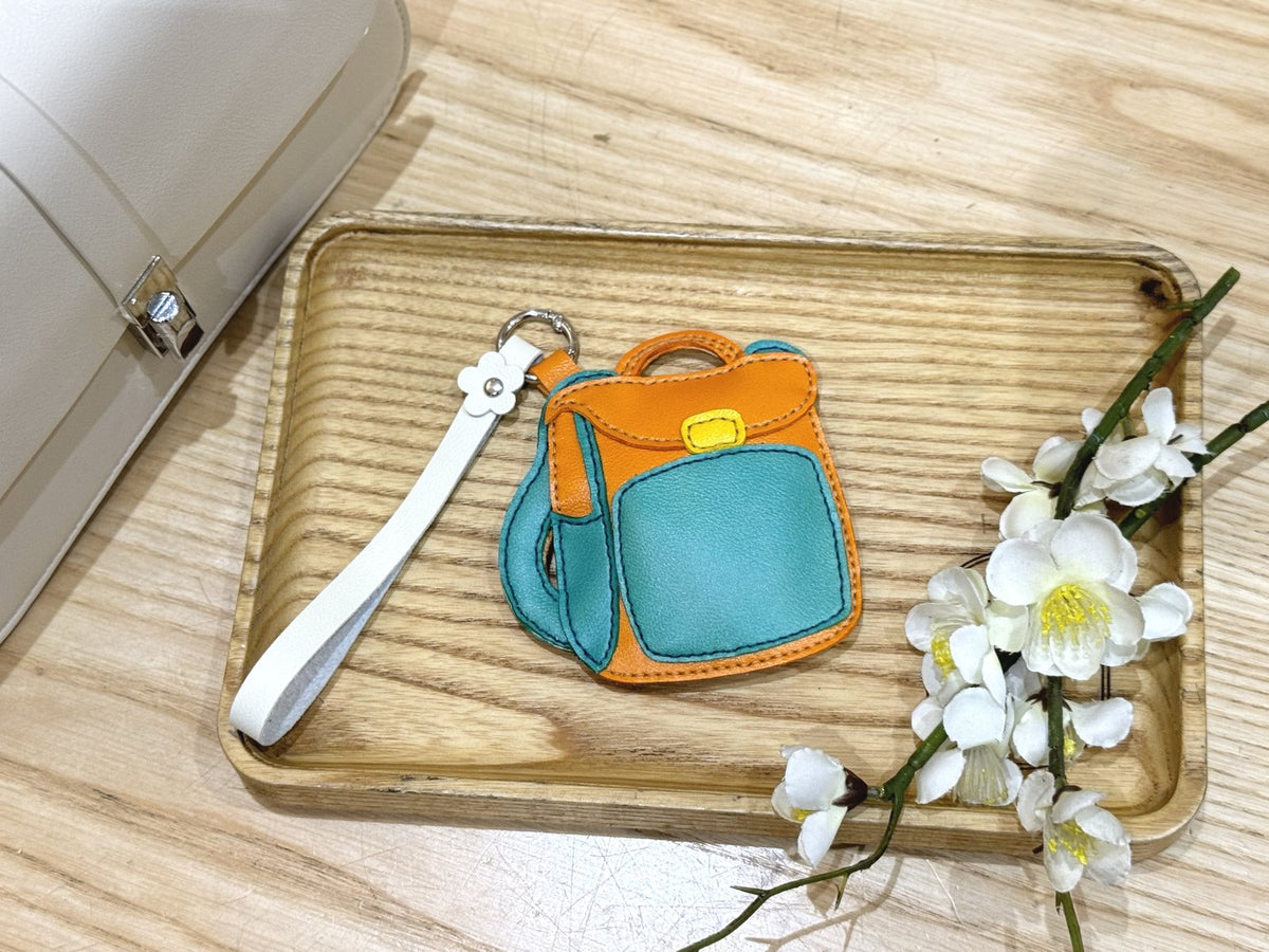 Backpack leather charm