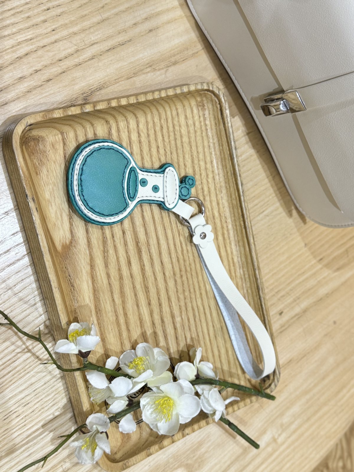 Chemistry Flask leather charm