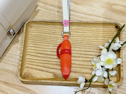 Pencil leather charm